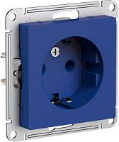 Розетка с заземлением без рамки Systeme Electric AtlasDesign 1-м. аквамарин картинка